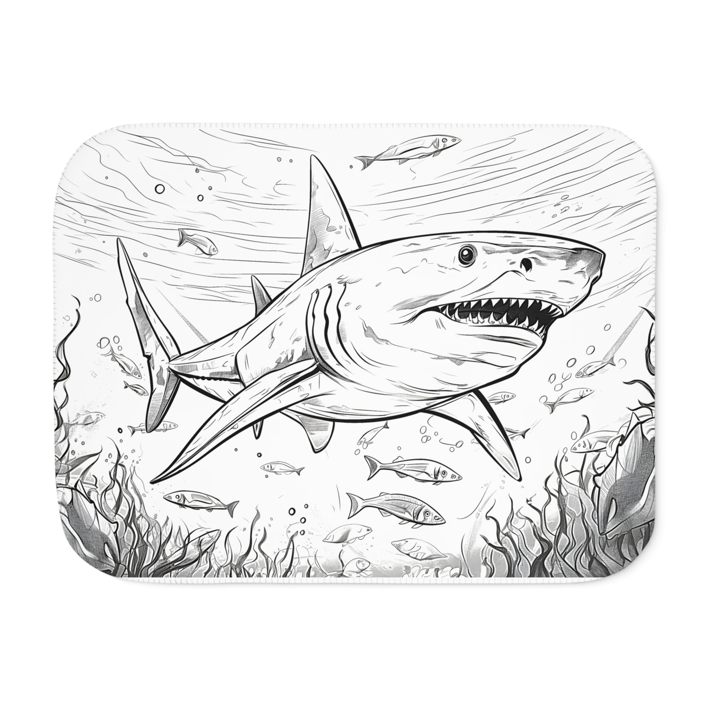 Blanket Coloring Kit with 10 Fabric Markers - Sharks