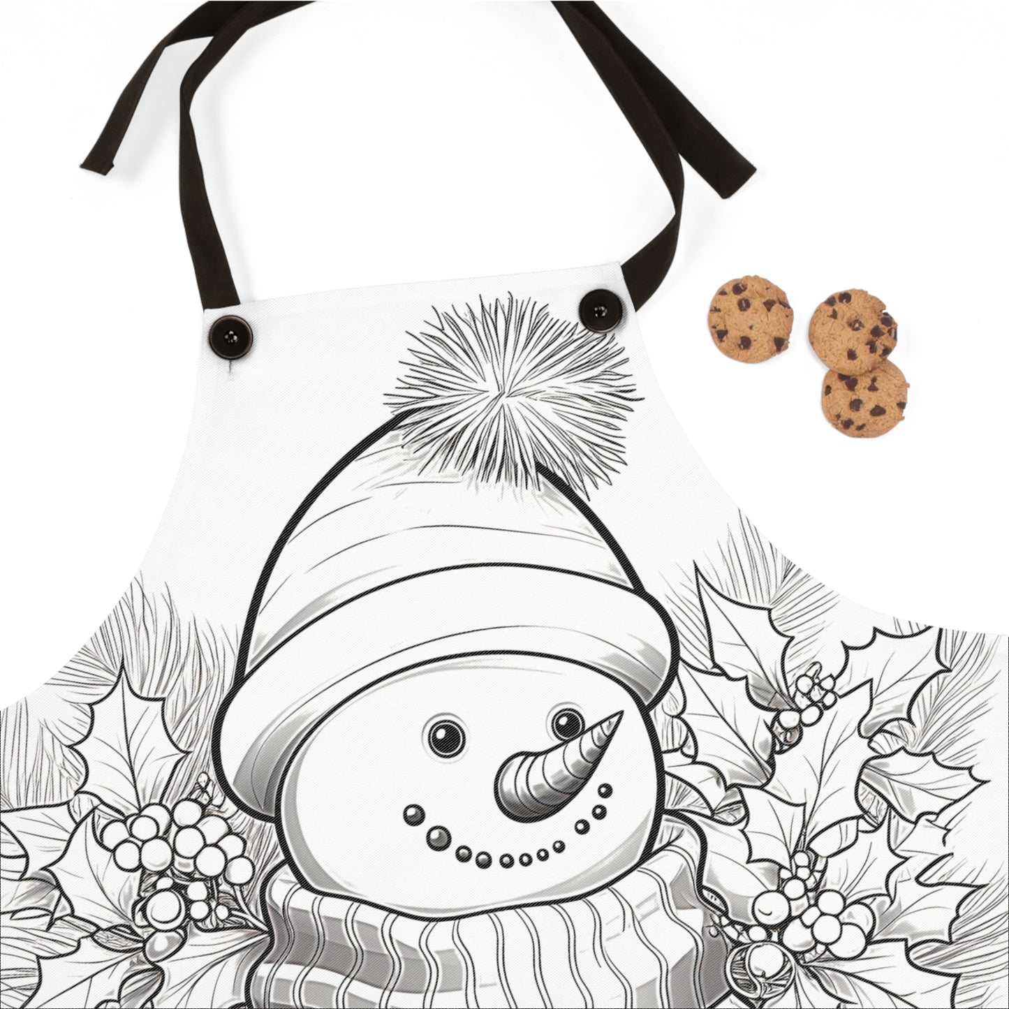 Apron Coloring Kit with 10 Fabric Markers - Snowman