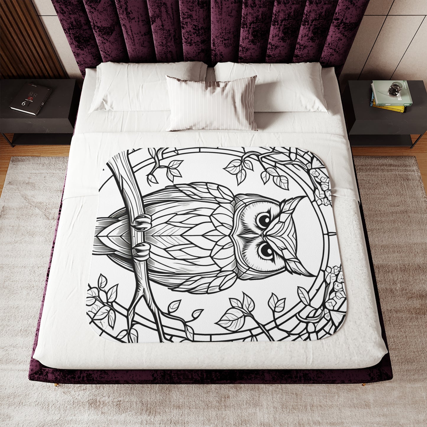 Blanket Coloring Kit with 10 Fabric Markers - Stained Glass