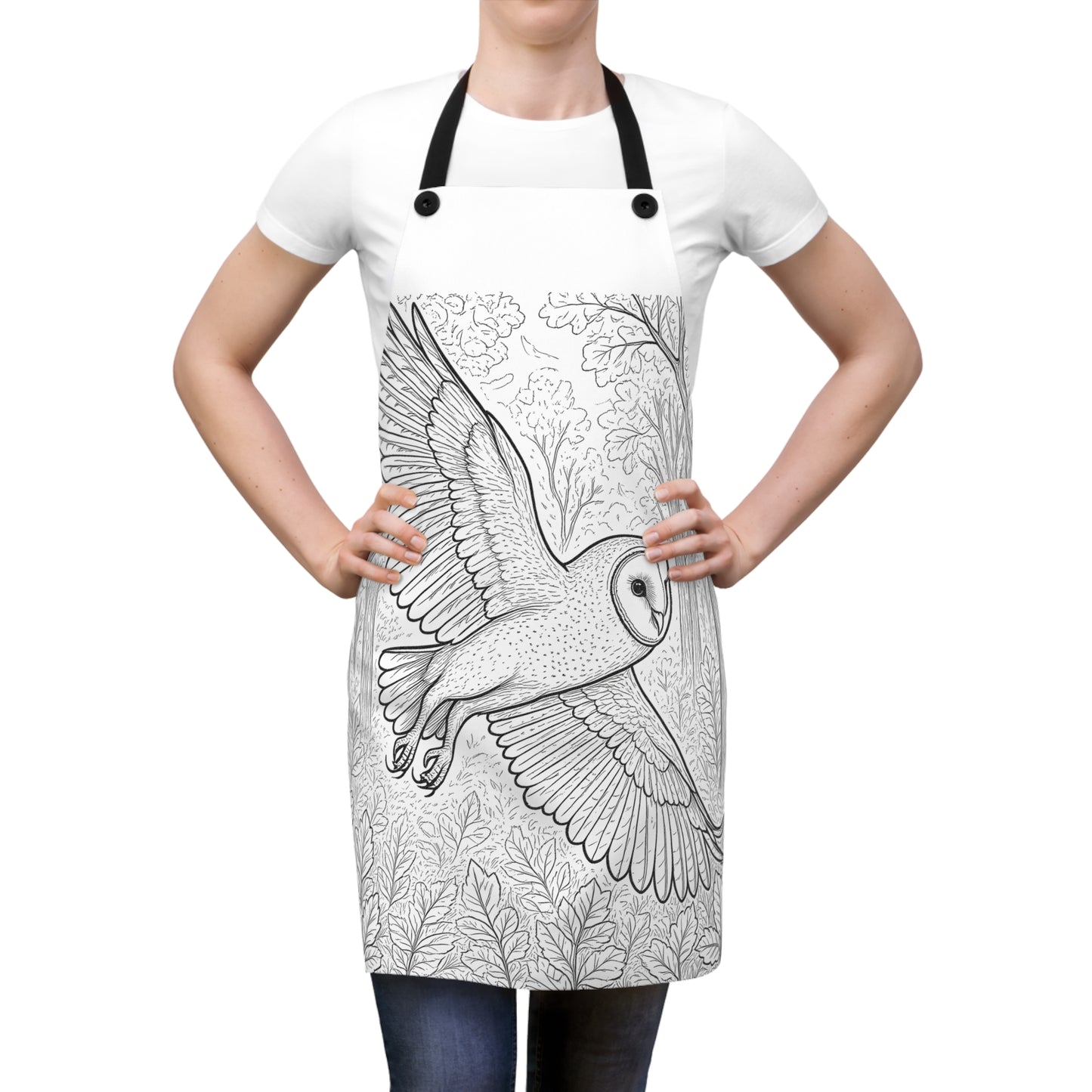 Apron Coloring Kit with 10 Fabric Markers - Barn Owl