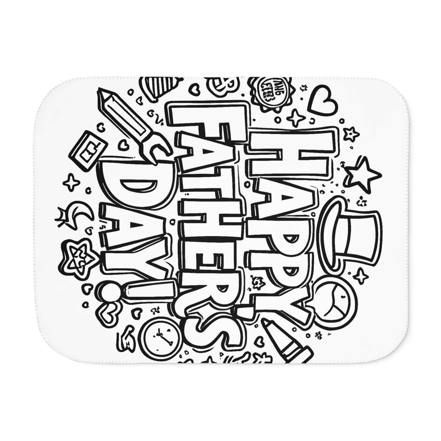 Blanket Coloring Kit with 10 Fabric Markers - Father's Day