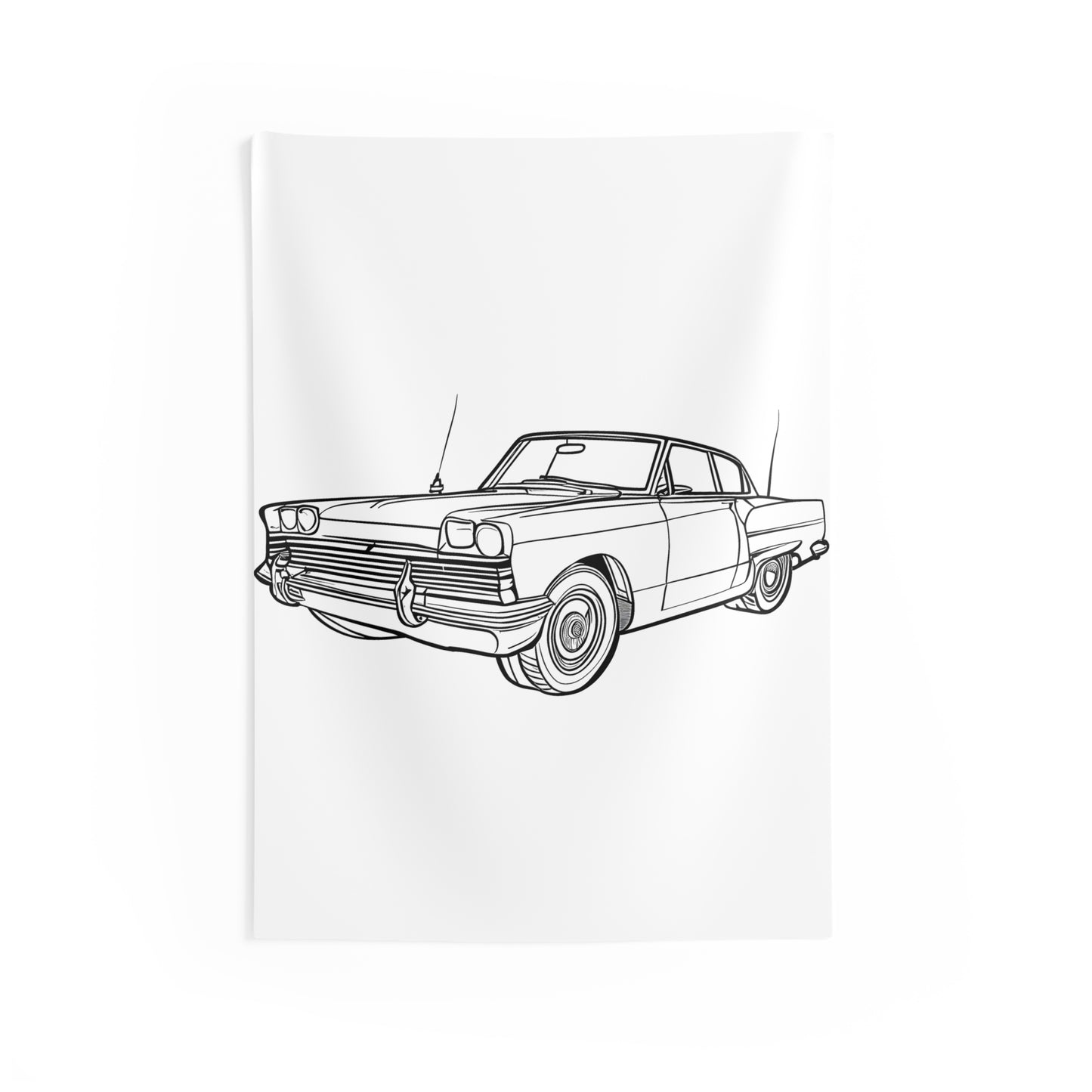 Indoor Wall Tapestries Coloring Kit with 10 Fabric Markers - Classic Car