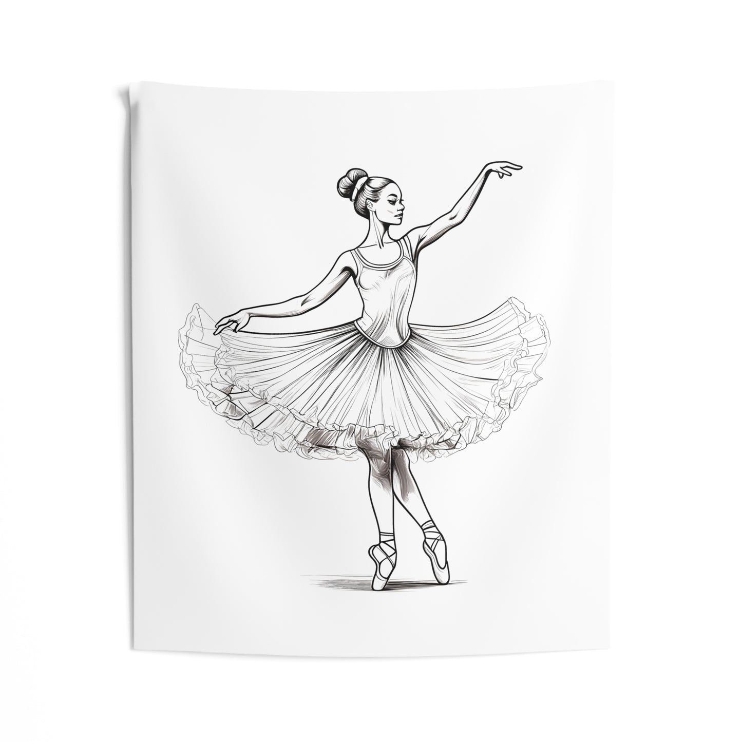 Indoor Wall Tapestries Coloring Kit with 10 Fabric Markers - Ballet