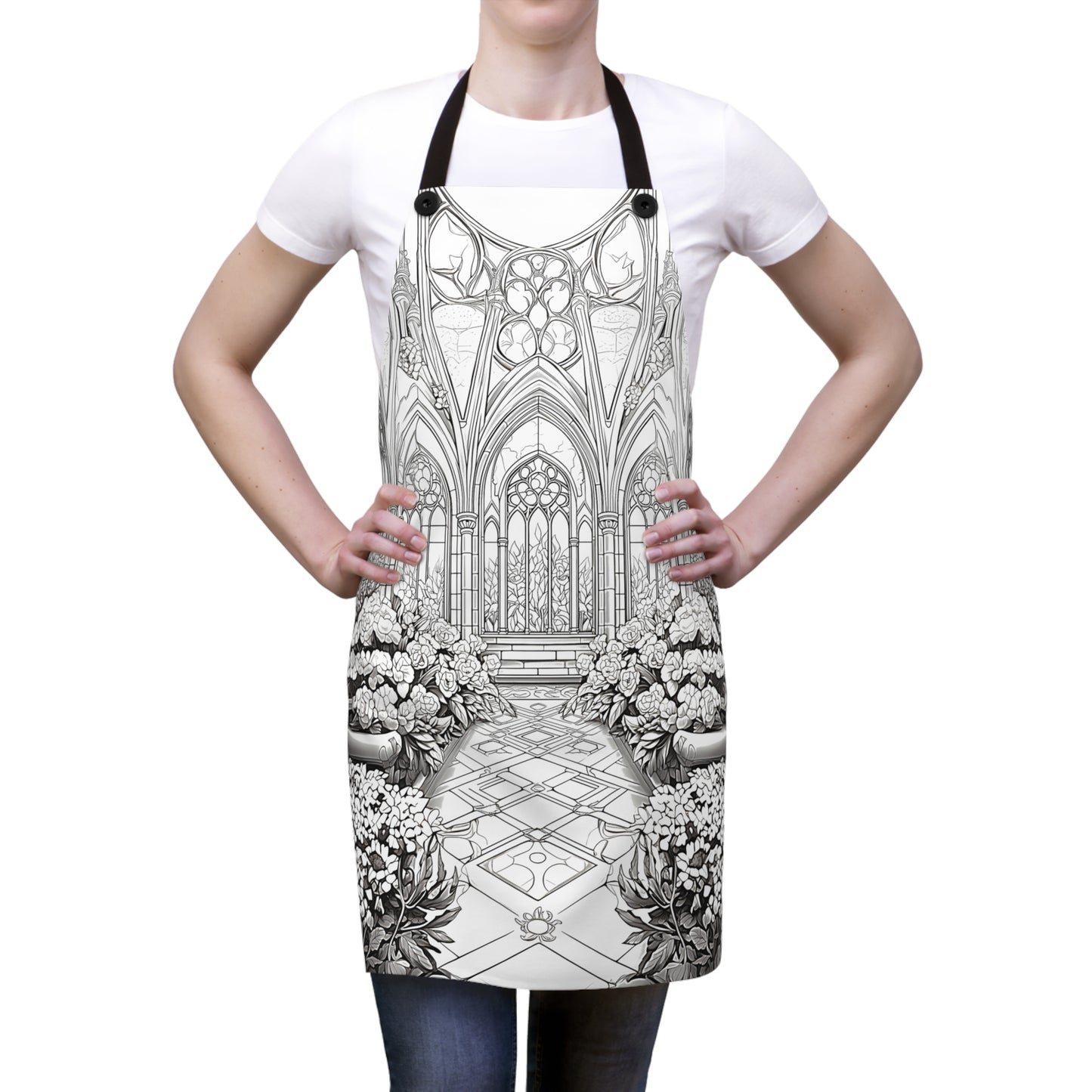 Apron Coloring Kit with 10 Fabric Markers - Castle Gardens