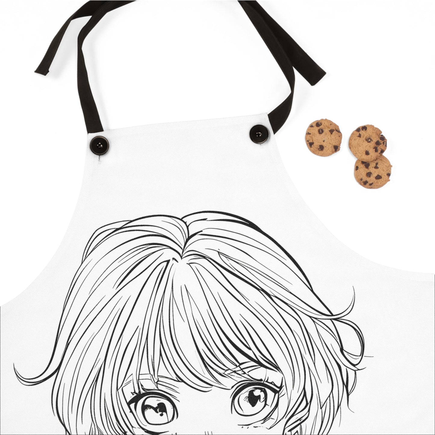 Apron Coloring Kit with 10 Fabric Markers - Anime Character