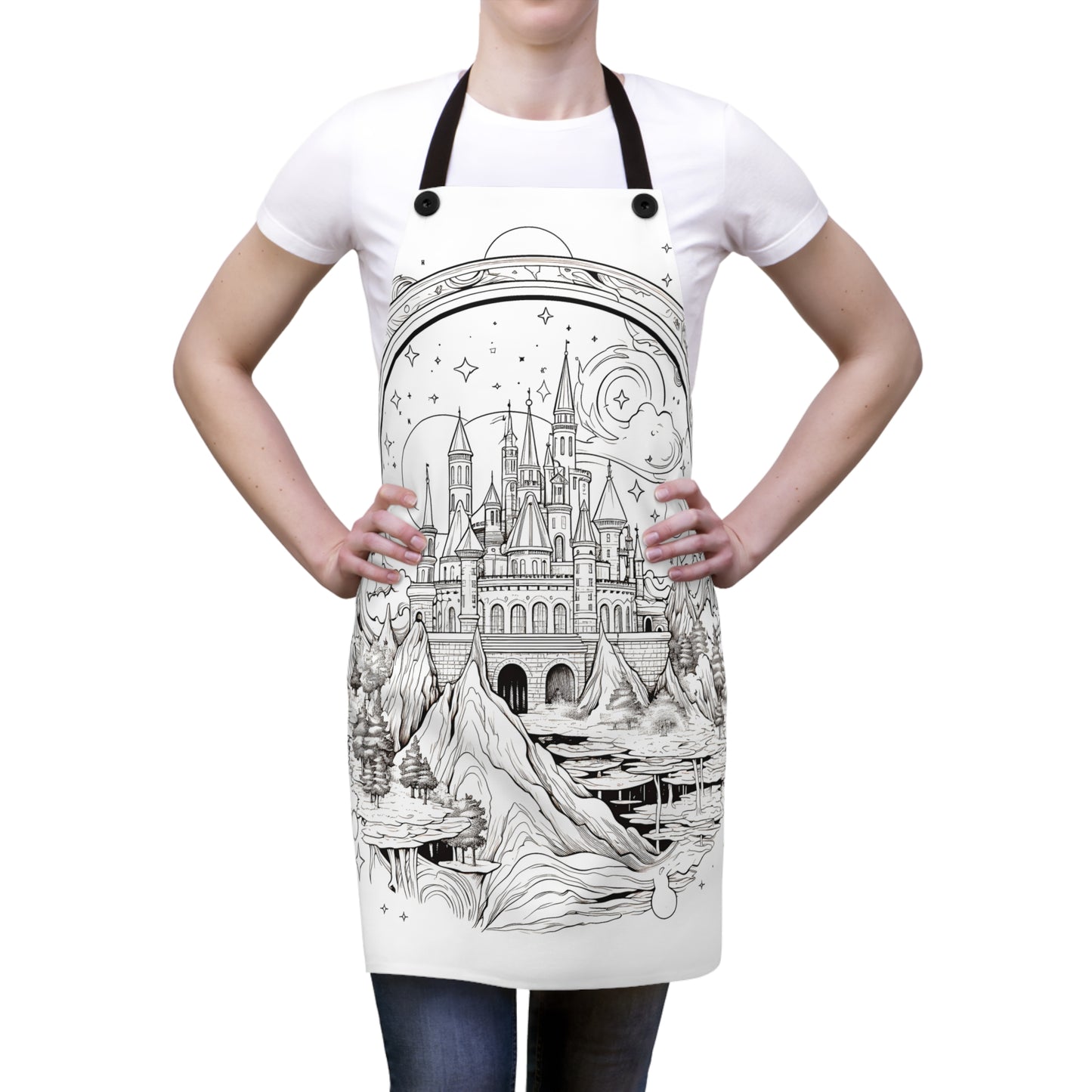 Apron Coloring Kit with 10 Fabric Markers - Fantasy Castle