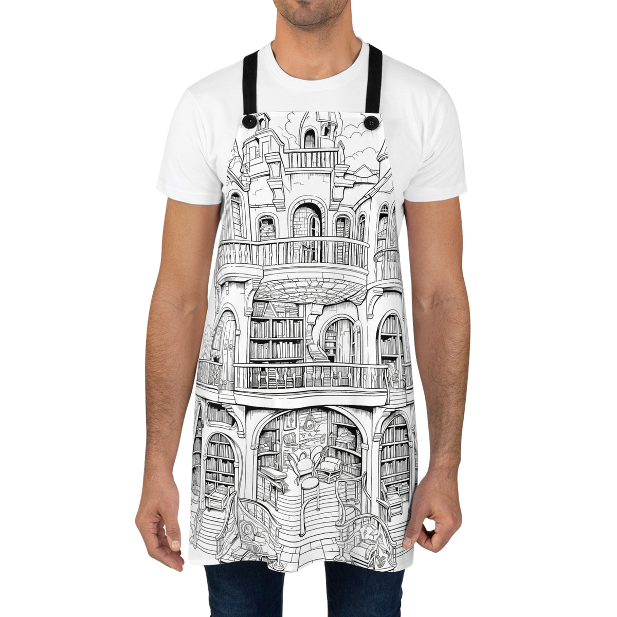 Library Apron Fantasy Library House Apron Coloring Kit | DaVinci in You – Davinci in You