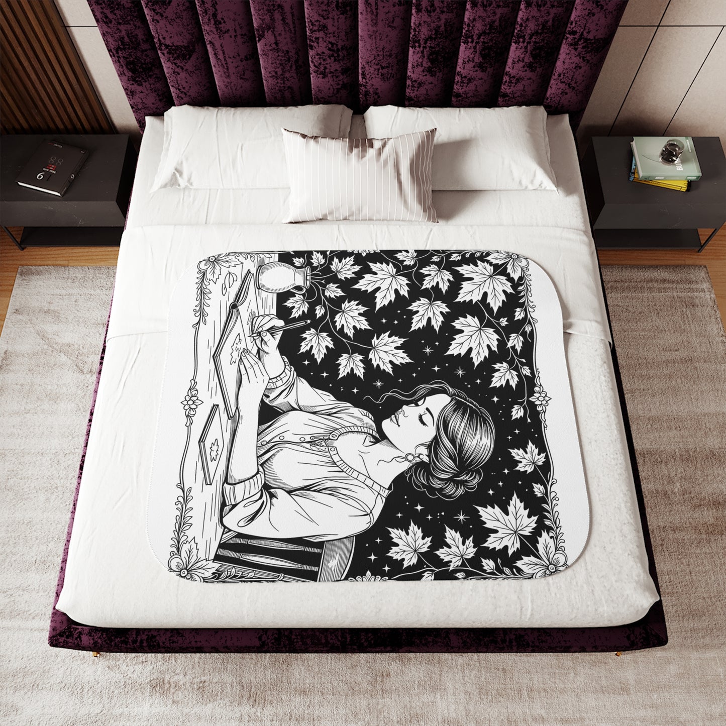 Blanket Coloring Kit with 10 Fabric Markers - Drawing