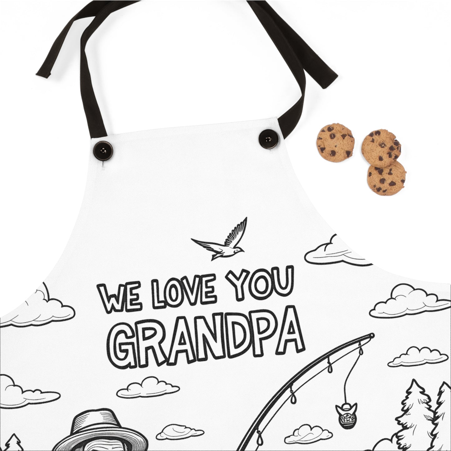 Apron Coloring Kit with 10 Fabric Markers - Grandpa