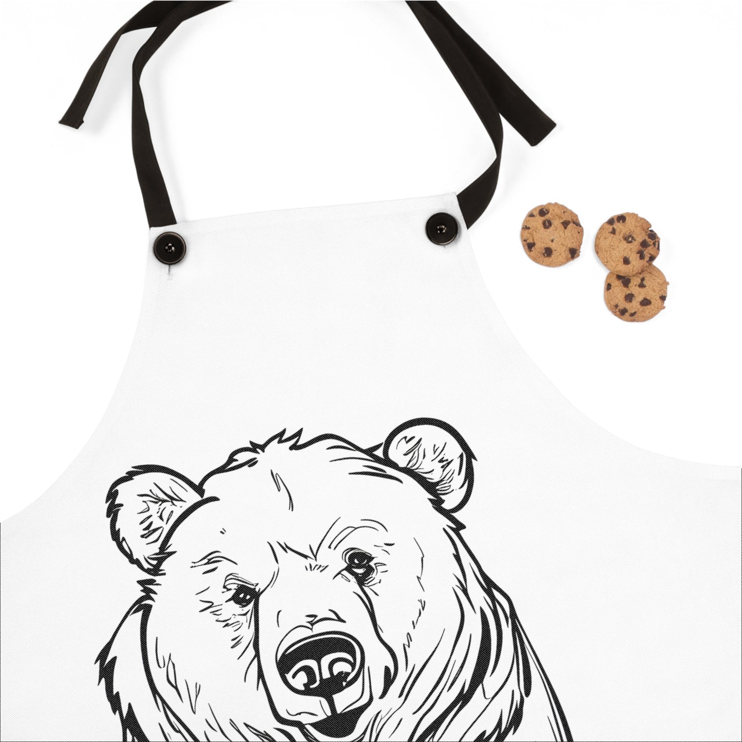 Apron Coloring Kit with 10 Fabric Markers - Grizzly Bear