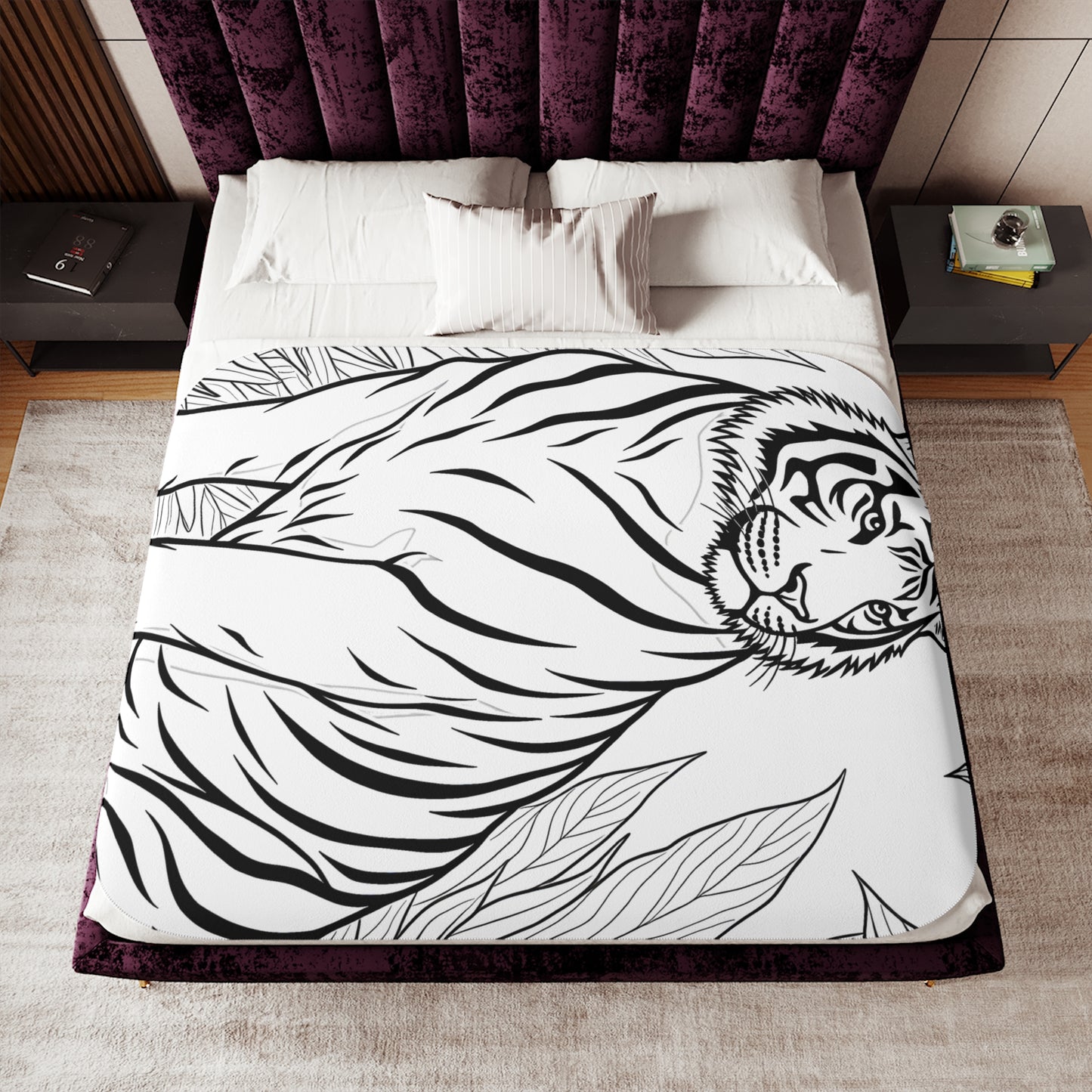 Blanket Coloring Kit with 10 Fabric Markers - Wild Tiger