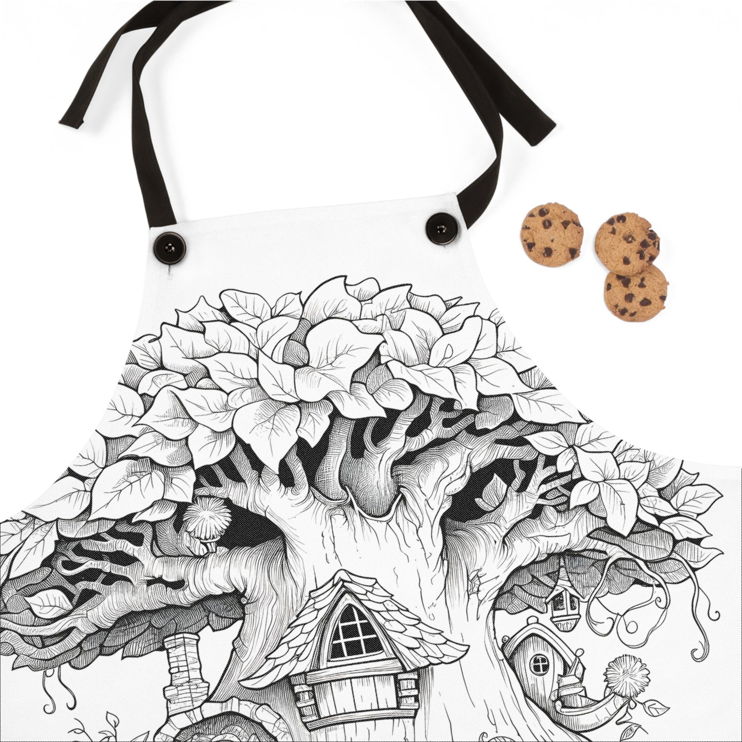 Apron Coloring Kit with 10 Fabric Markers - Tree House