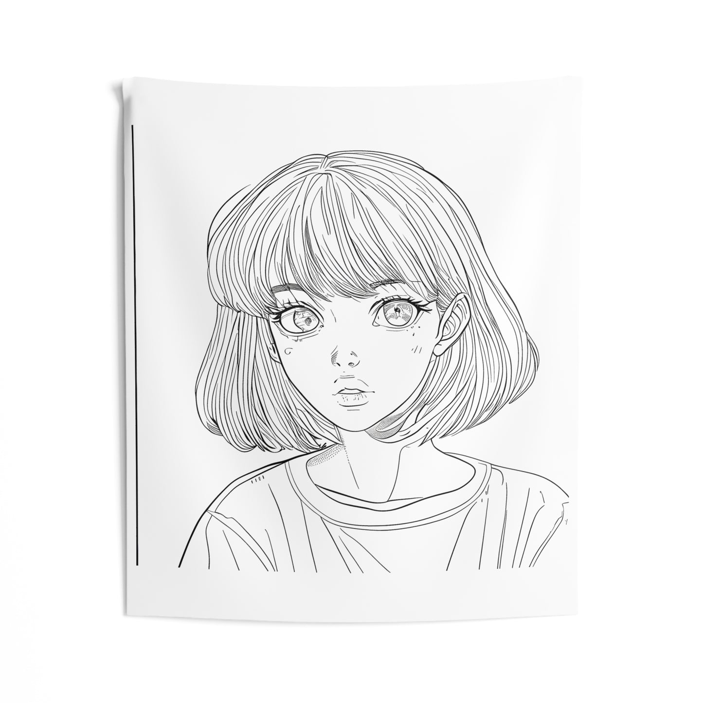 Indoor Wall Tapestries Coloring Kit with 10 Fabric Markers - Anime