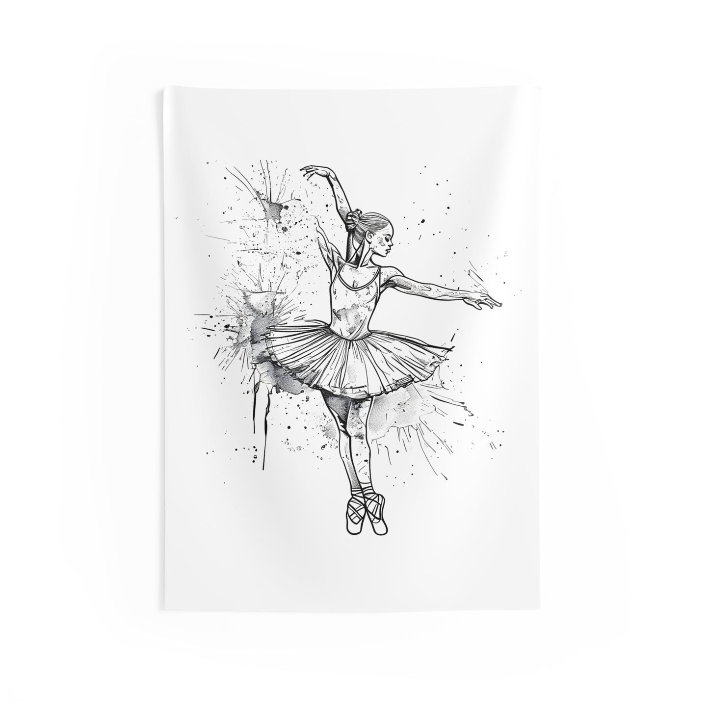Indoor Wall Tapestries Coloring Kit with 10 Fabric Markers - Ballet