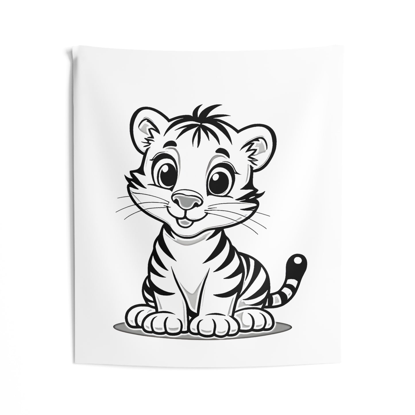 Indoor Wall Tapestries Coloring Kit with 10 Fabric Markers - Tiger