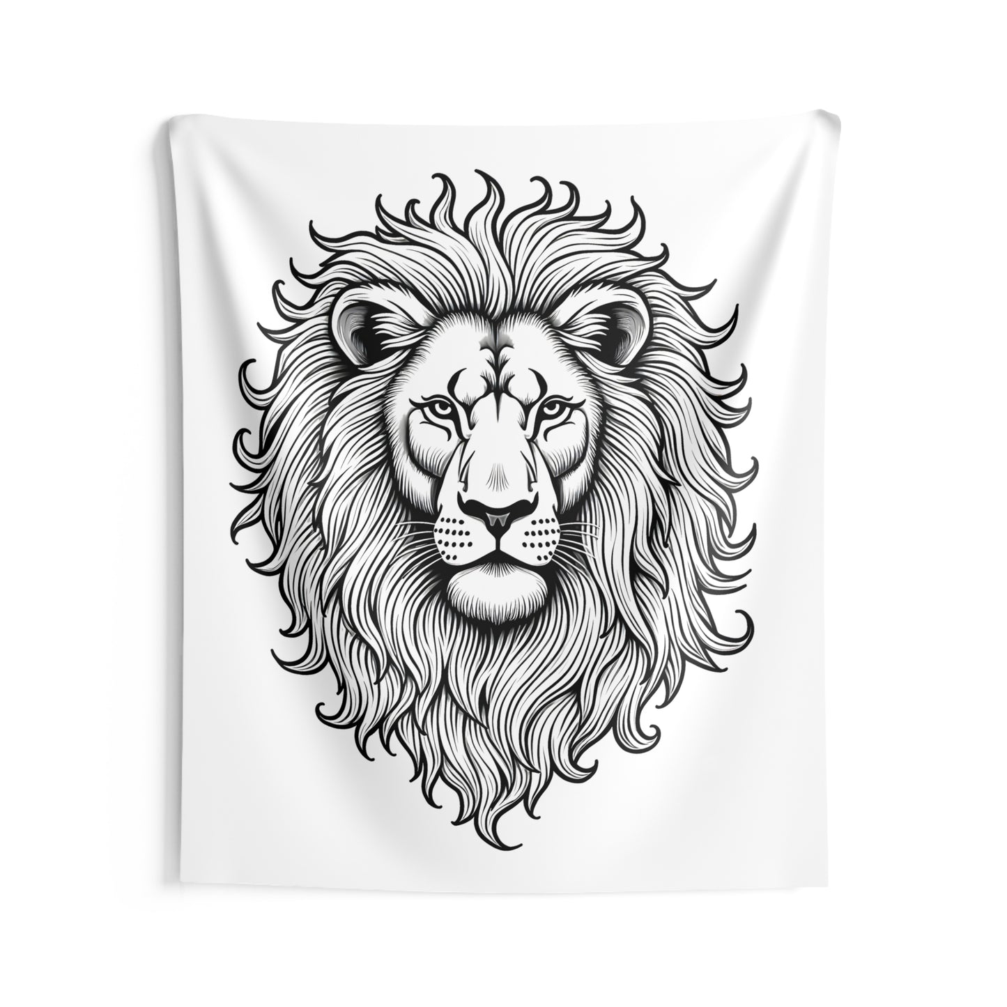 Indoor Wall Tapestries Coloring Kit with 10 Fabric Markers - Lion's Mane