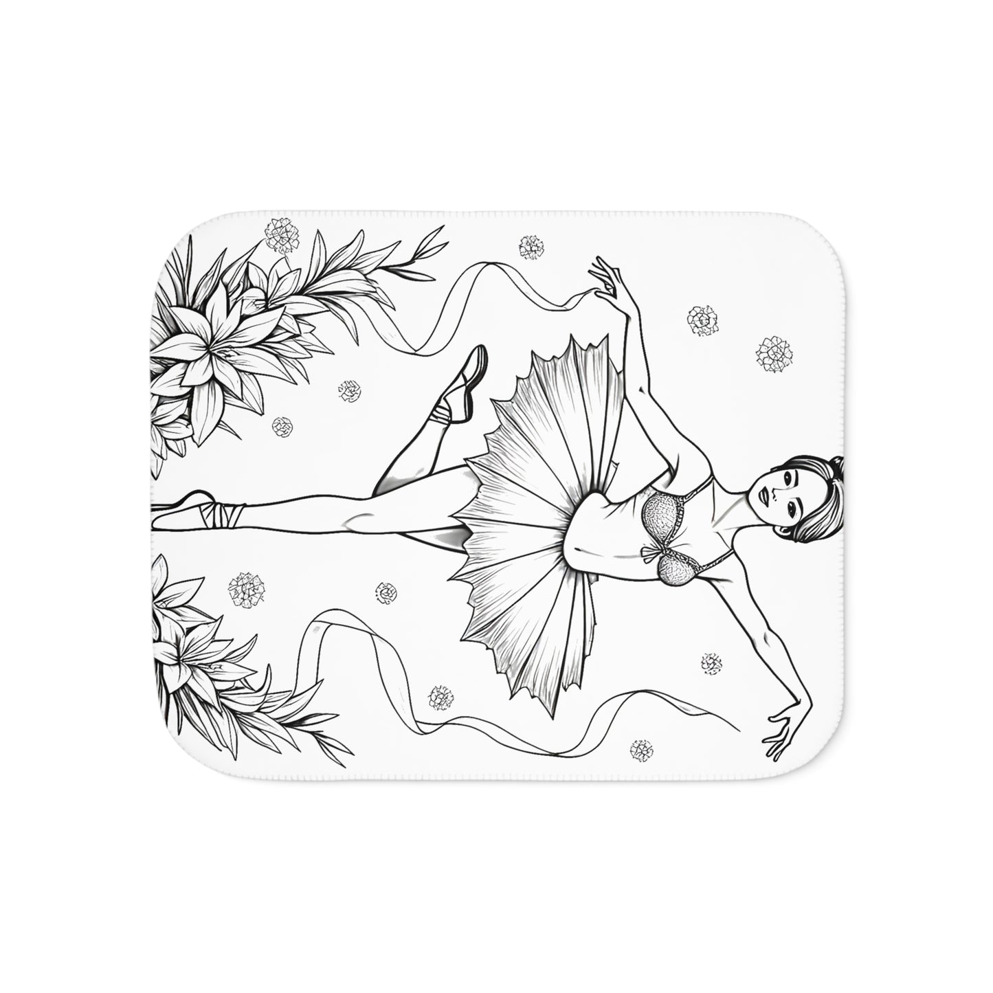 Blanket Coloring Kit with 10 Fabric Markers - Ballet