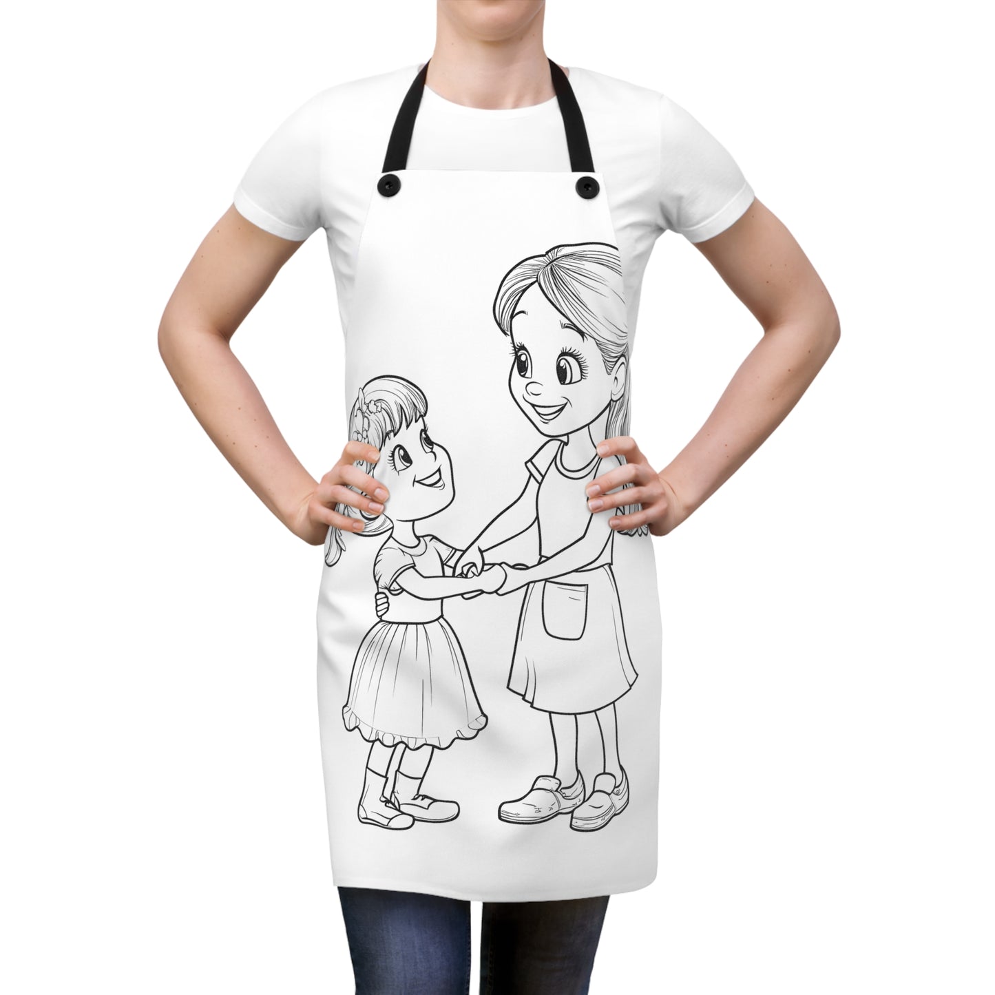 Apron Coloring Kit with 10 Fabric Markers - Sisters