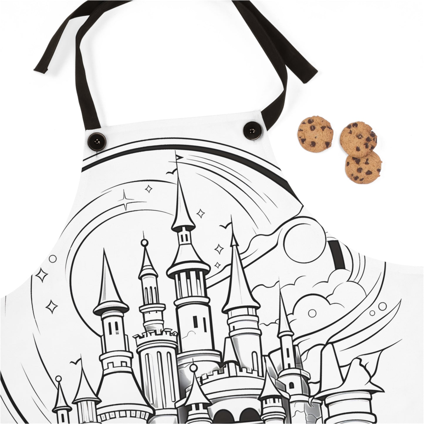 Apron Coloring Kit with 10 Fabric Markers - Castle