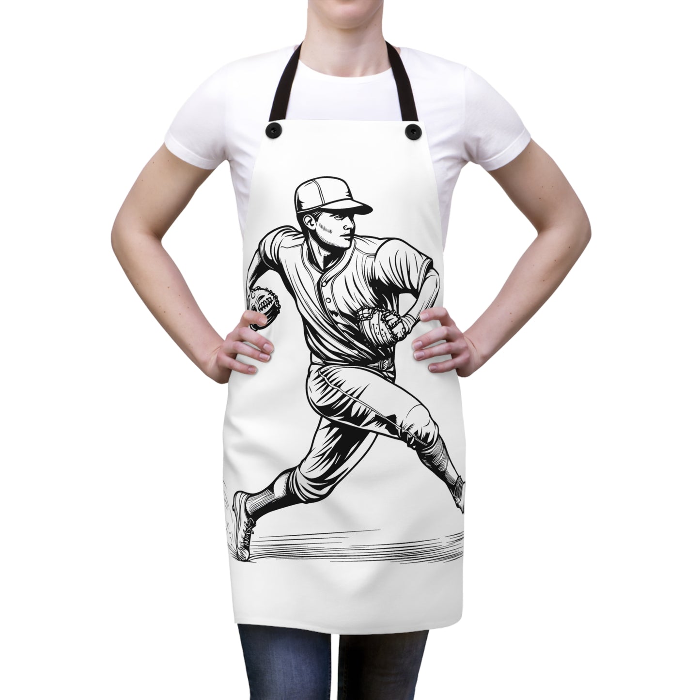 Apron Coloring Kit with 10 Fabric Markers - Baseball