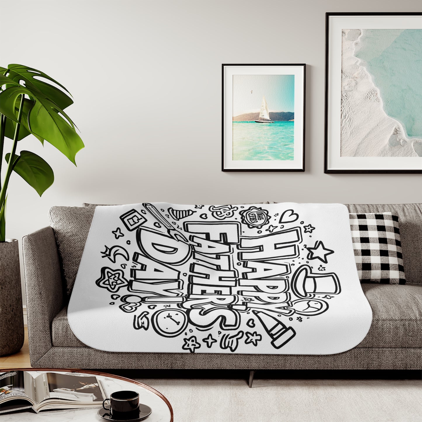 Blanket Coloring Kit with 10 Fabric Markers - Father's Day