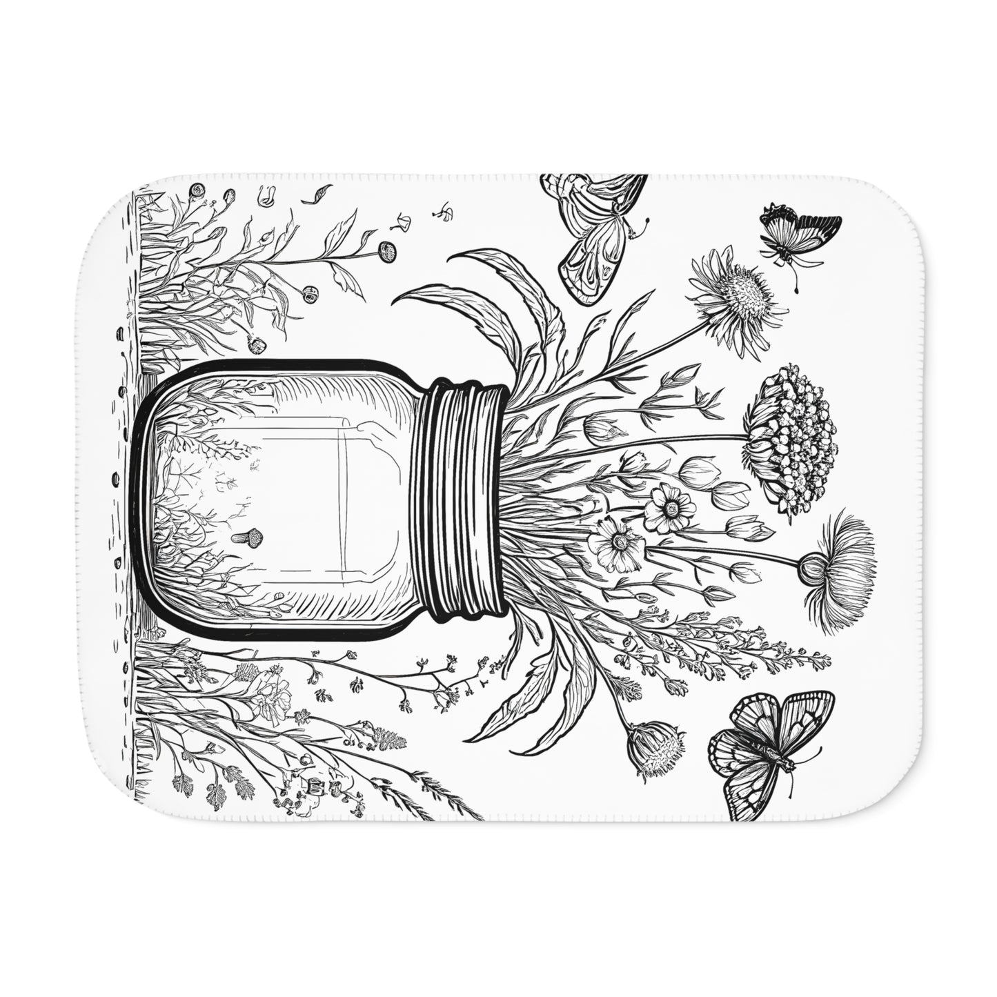 Blanket Coloring Kit with 10 Fabric Markers - Wildflowers