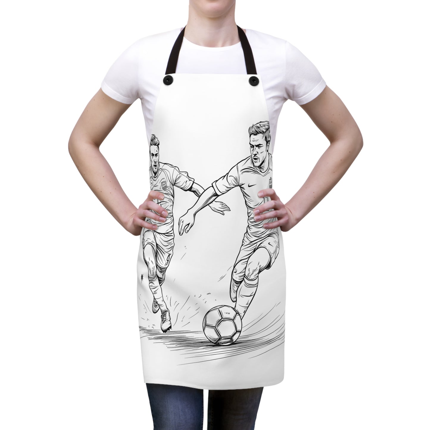 Apron Coloring Kit with 10 Fabric Markers - Soccer