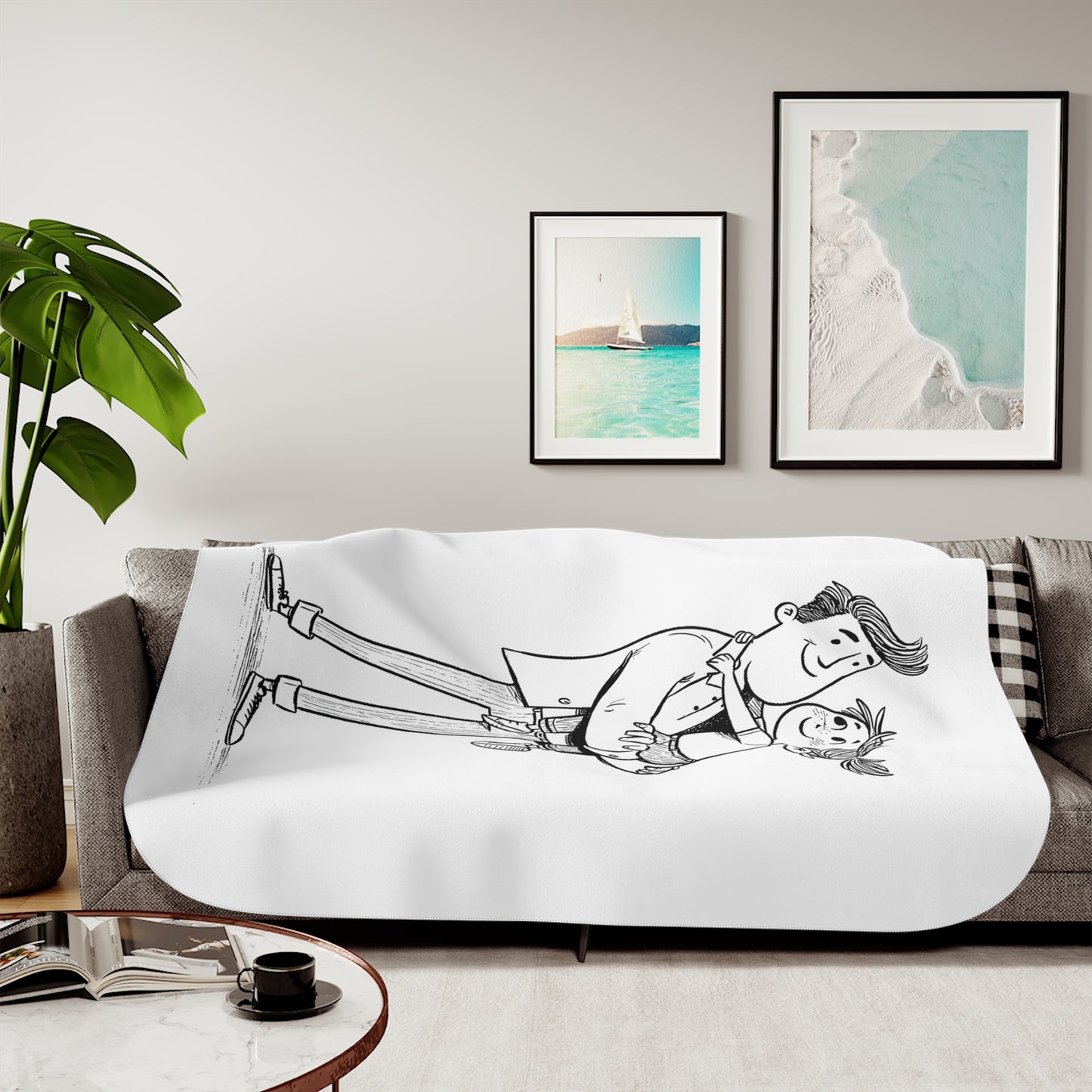 Blanket Coloring Kit with 10 Fabric Markers - Father and Daughter