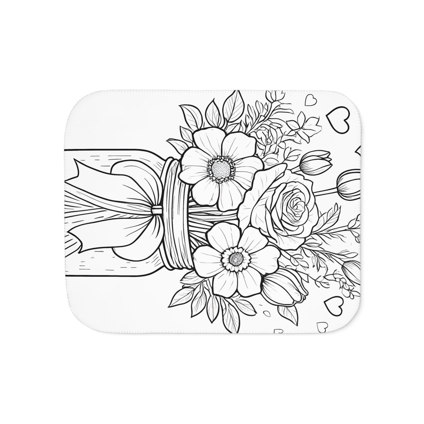 Blanket Coloring Kit with 10 Fabric Markers - Bouquet