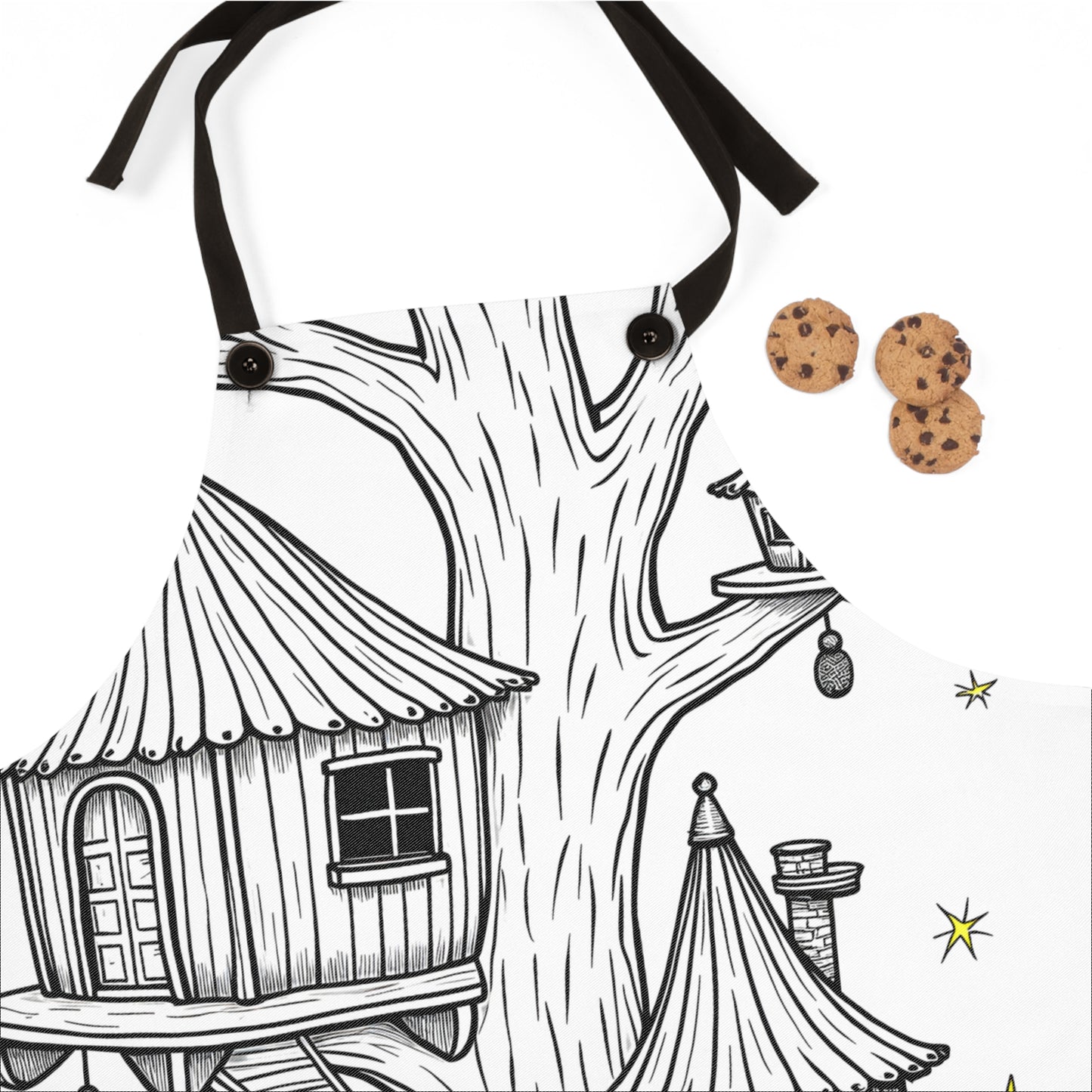 Apron Coloring Kit with 10 Fabric Markers - Fantasy Tree House