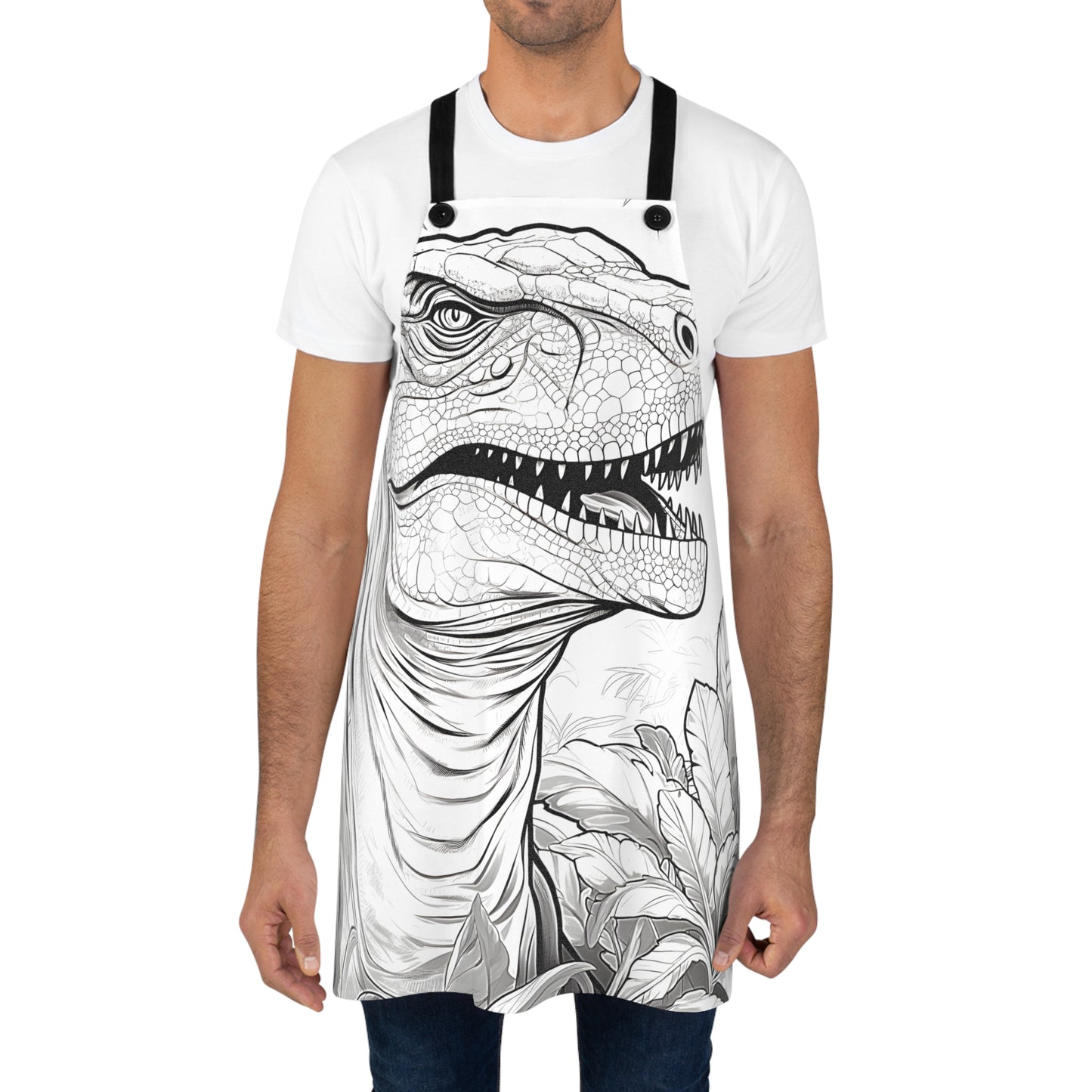 Apron Coloring Kit with 10 Fabric Markers - T-Rex