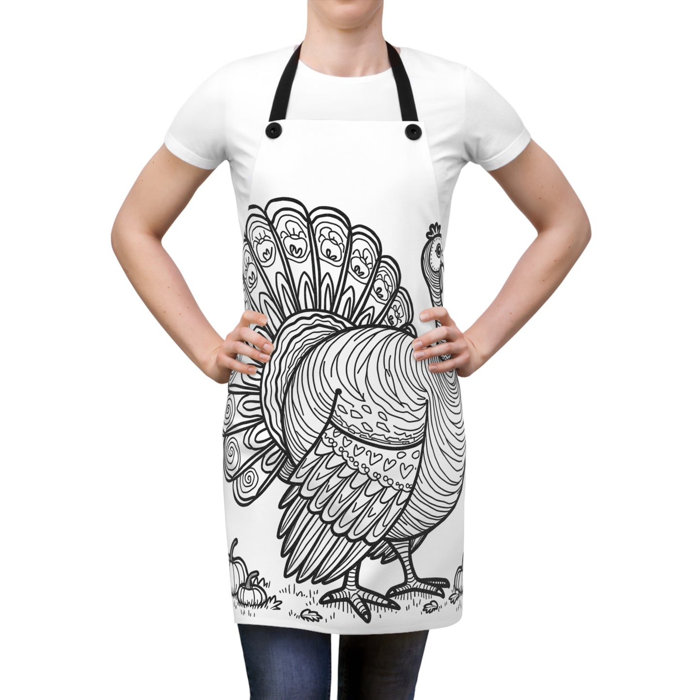 Apron Coloring Kit with 10 Fabric Markers - Turkey