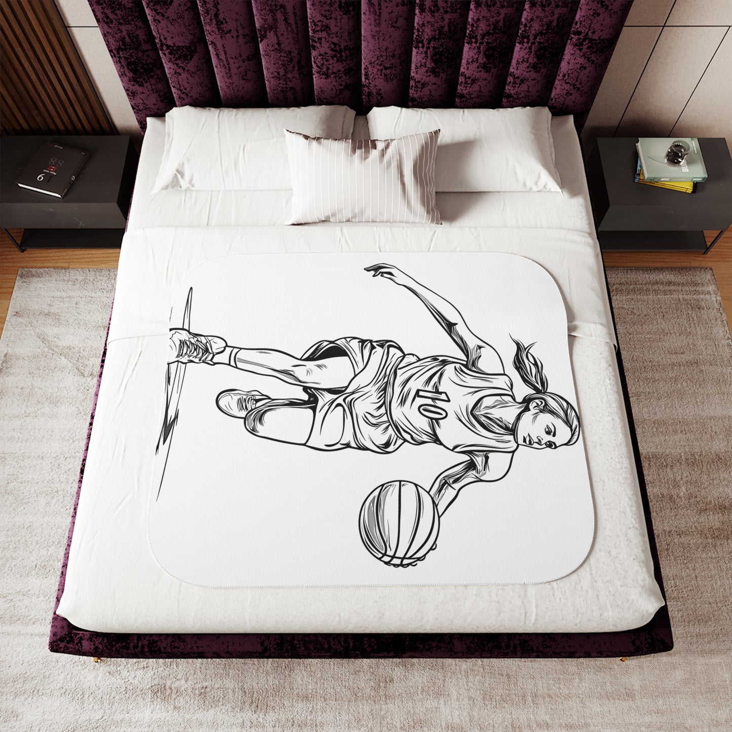 Blanket Coloring Kit with 10 Fabric Markers - Basketball