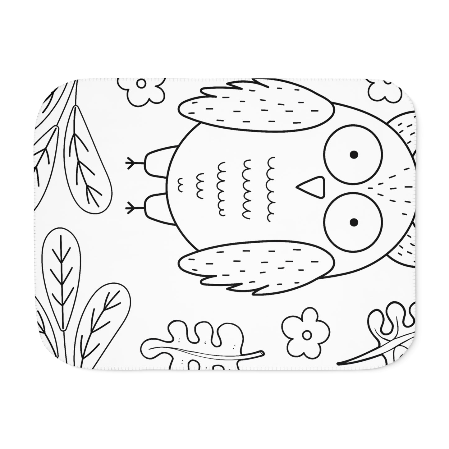 Blanket Coloring Kit with 10 Fabric Markers - Owl