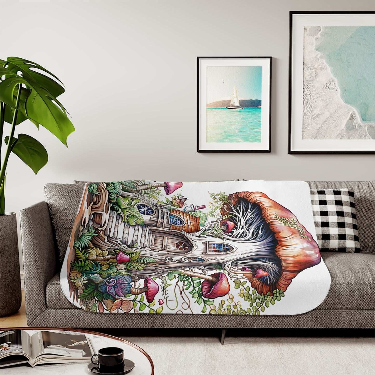 Blanket Colorful Graphic Design - Enchanted Tree House