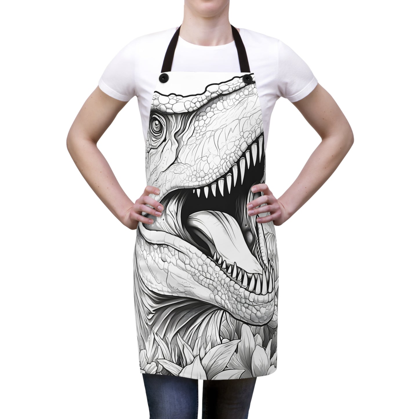 Apron Coloring Kit with 10 Fabric Markers - Tyrannosaurus Rex