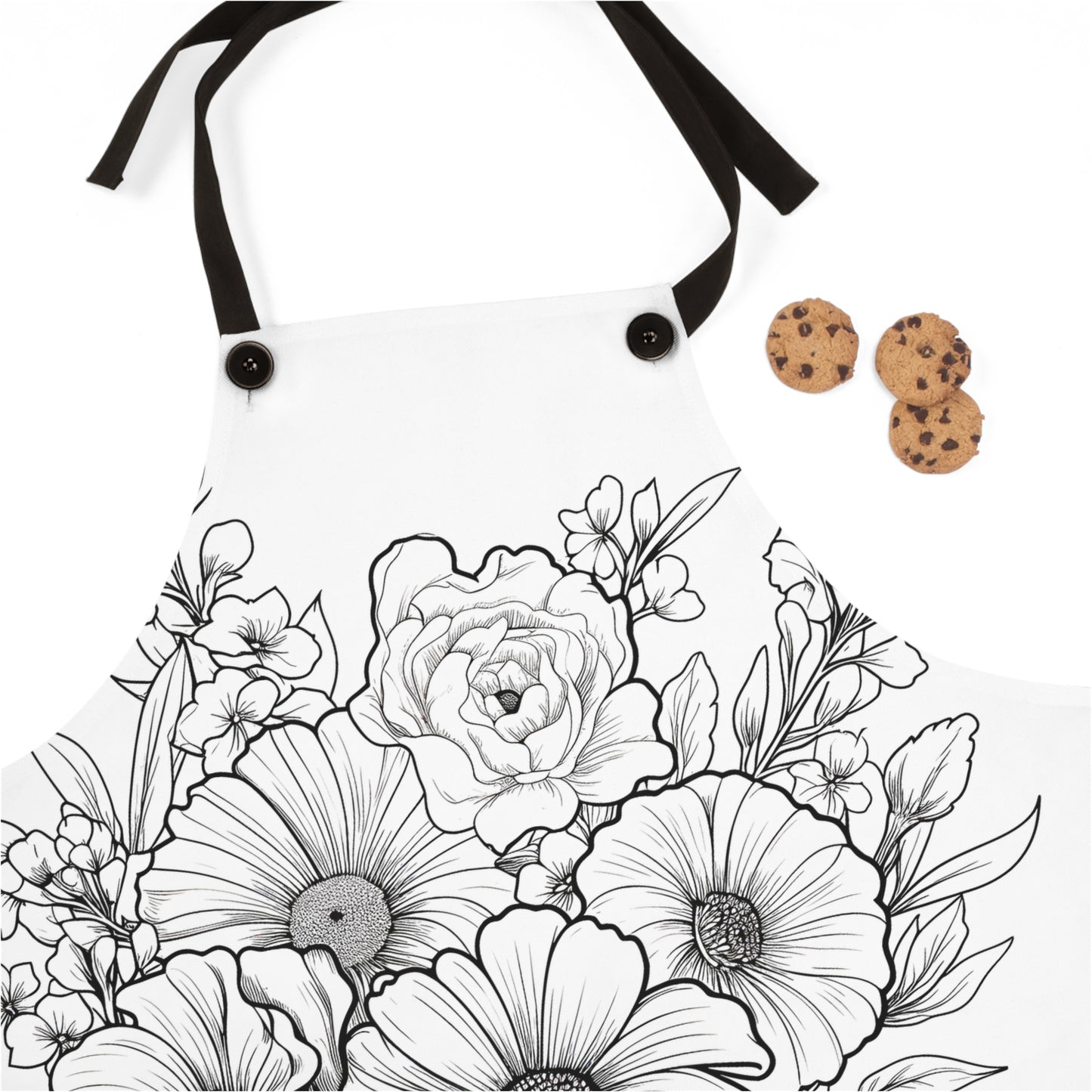 Apron Coloring Kit with 10 Fabric Markers - Bouquet