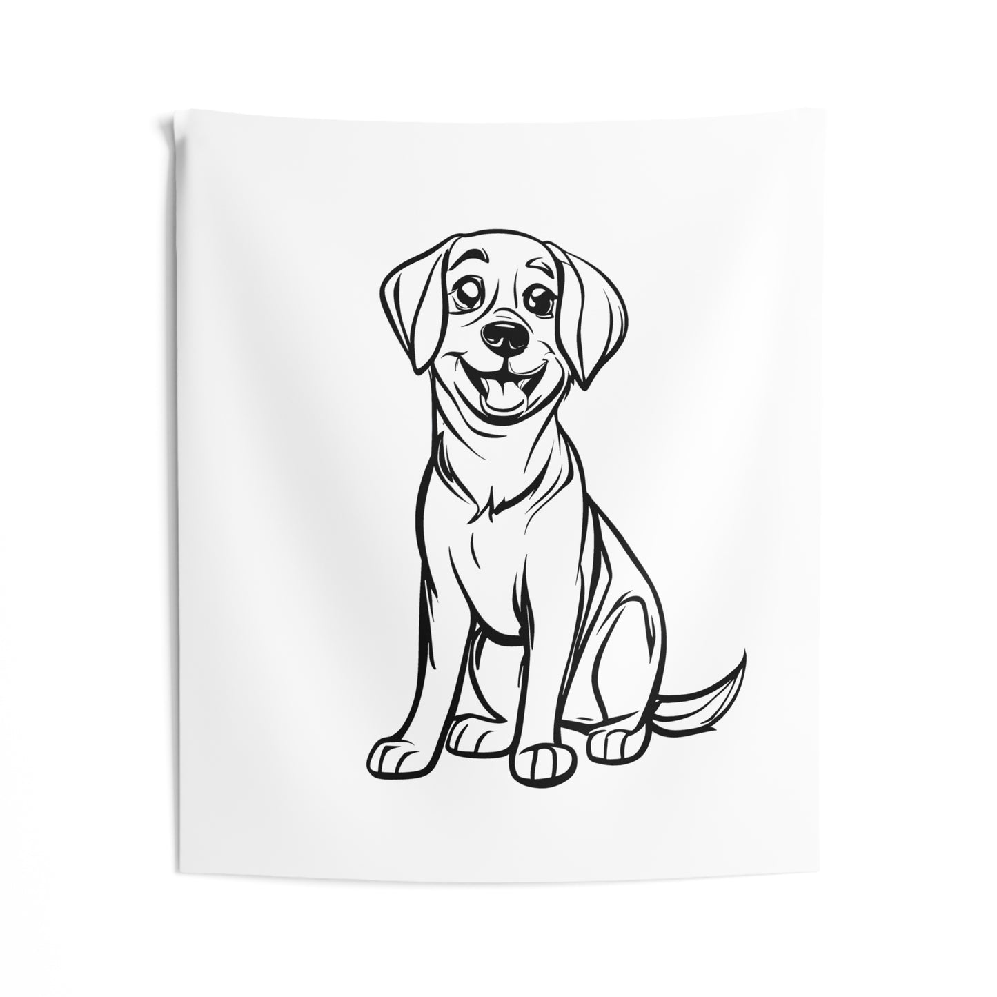 Indoor Wall Tapestries Coloring Kit with 10 Fabric Markers - Puppy