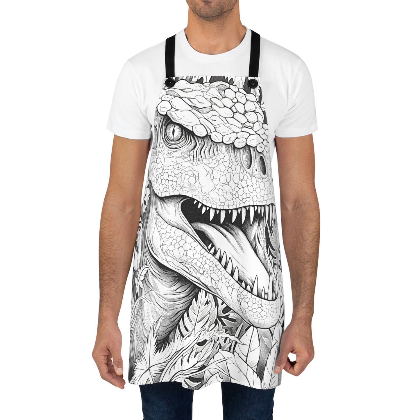 Apron Coloring Kit with 10 Fabric Markers - Tyrannosaurus Rex