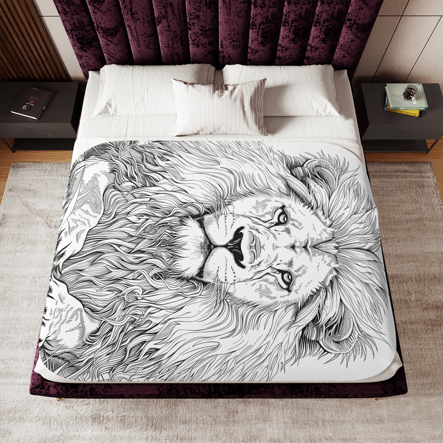 Blanket Coloring Kit with 10 Fabric Markers - Lion