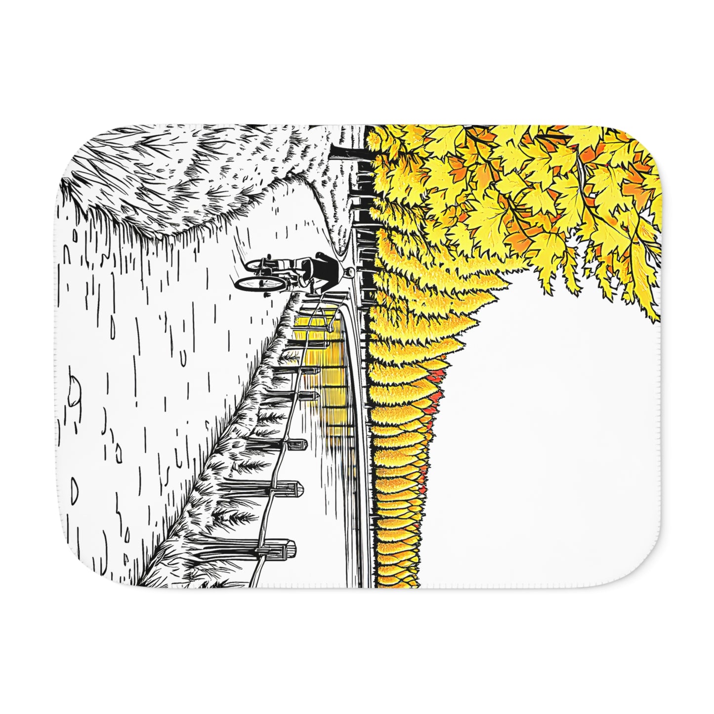 Blanket Colorful Graphic Design - Autumn Path