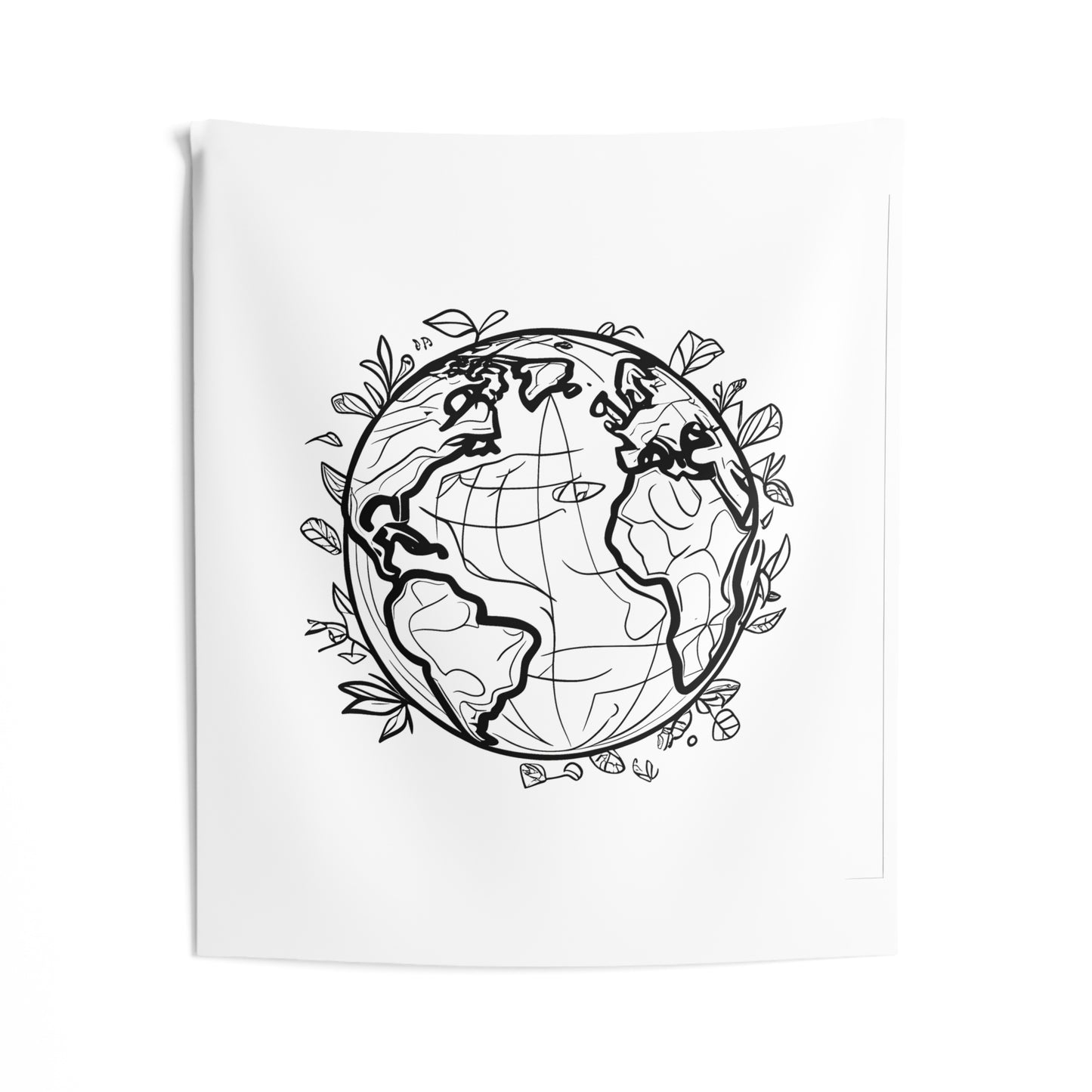 Indoor Wall Tapestries Coloring Kit with 10 Fabric Markers - Earth