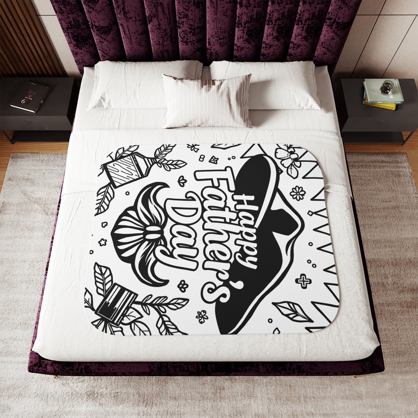 Blanket Coloring Kit with 10 Fabric Markers - Father's Day Celebration