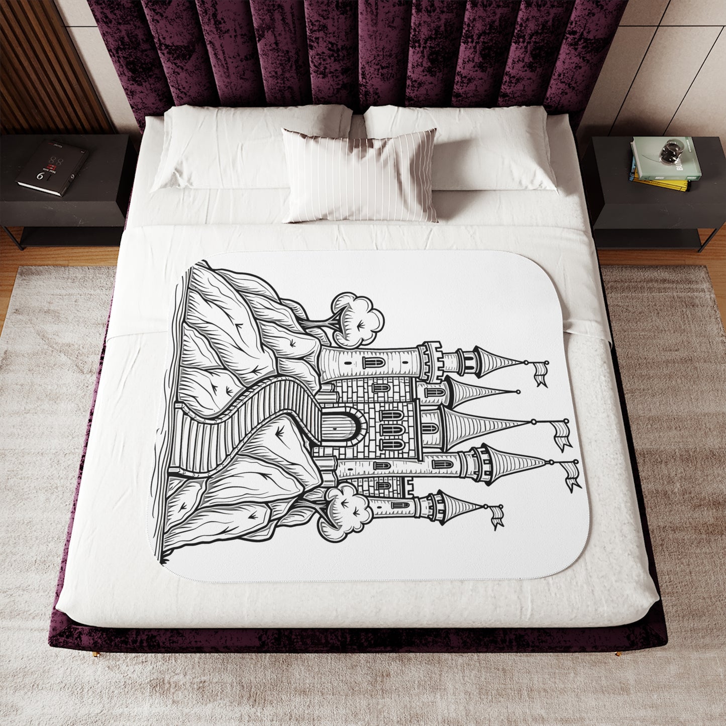 Blanket Coloring Kit with 10 Fabric Markers - Enchanted Castle