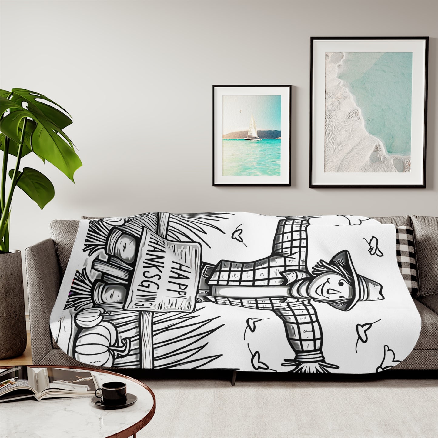 Blanket Coloring Kit with 10 Fabric Markers - Thanksgiving