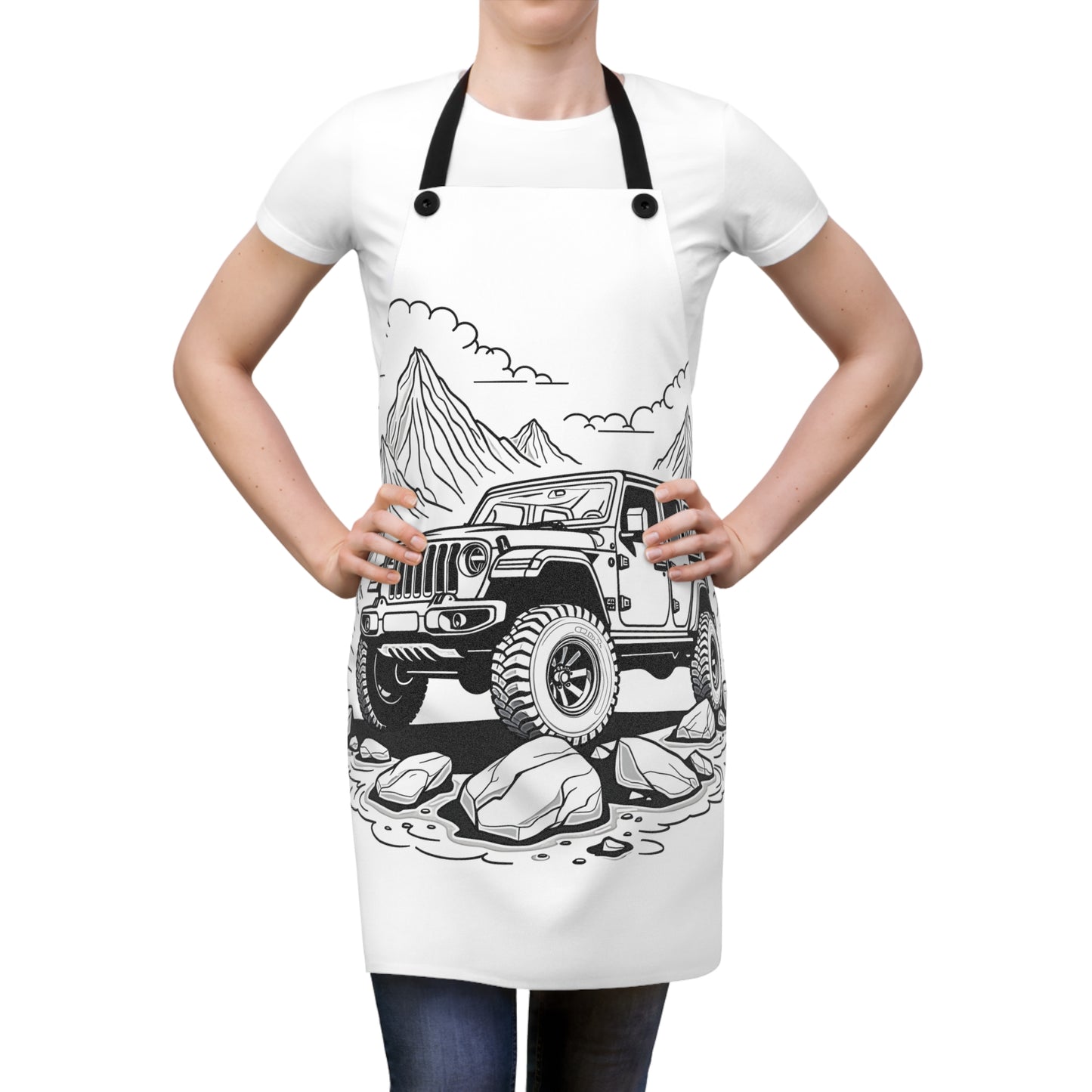 Apron Coloring Kit with 10 Fabric Markers - Jeep