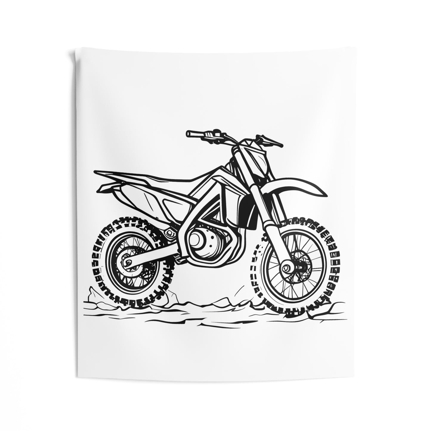 Indoor Wall Tapestries Coloring Kit with 10 Fabric Markers - Dirt Bike