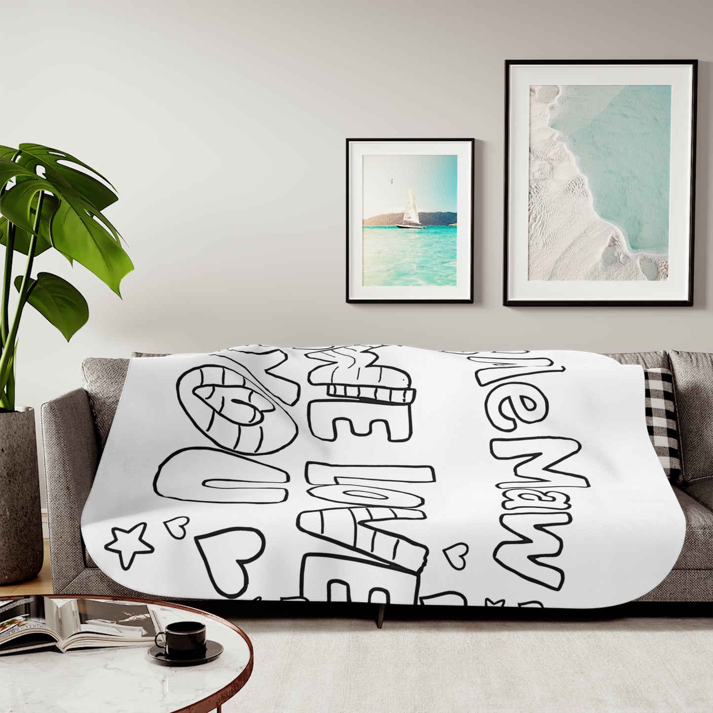 Blanket Coloring Kit with 10 Fabric Markers - Love Message