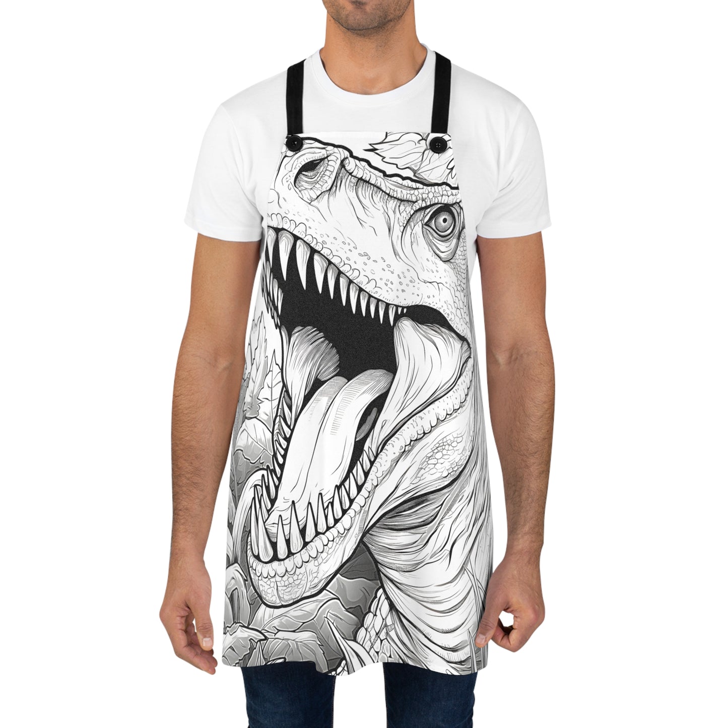 Apron Coloring Kit with 10 Fabric Markers - T-Rex