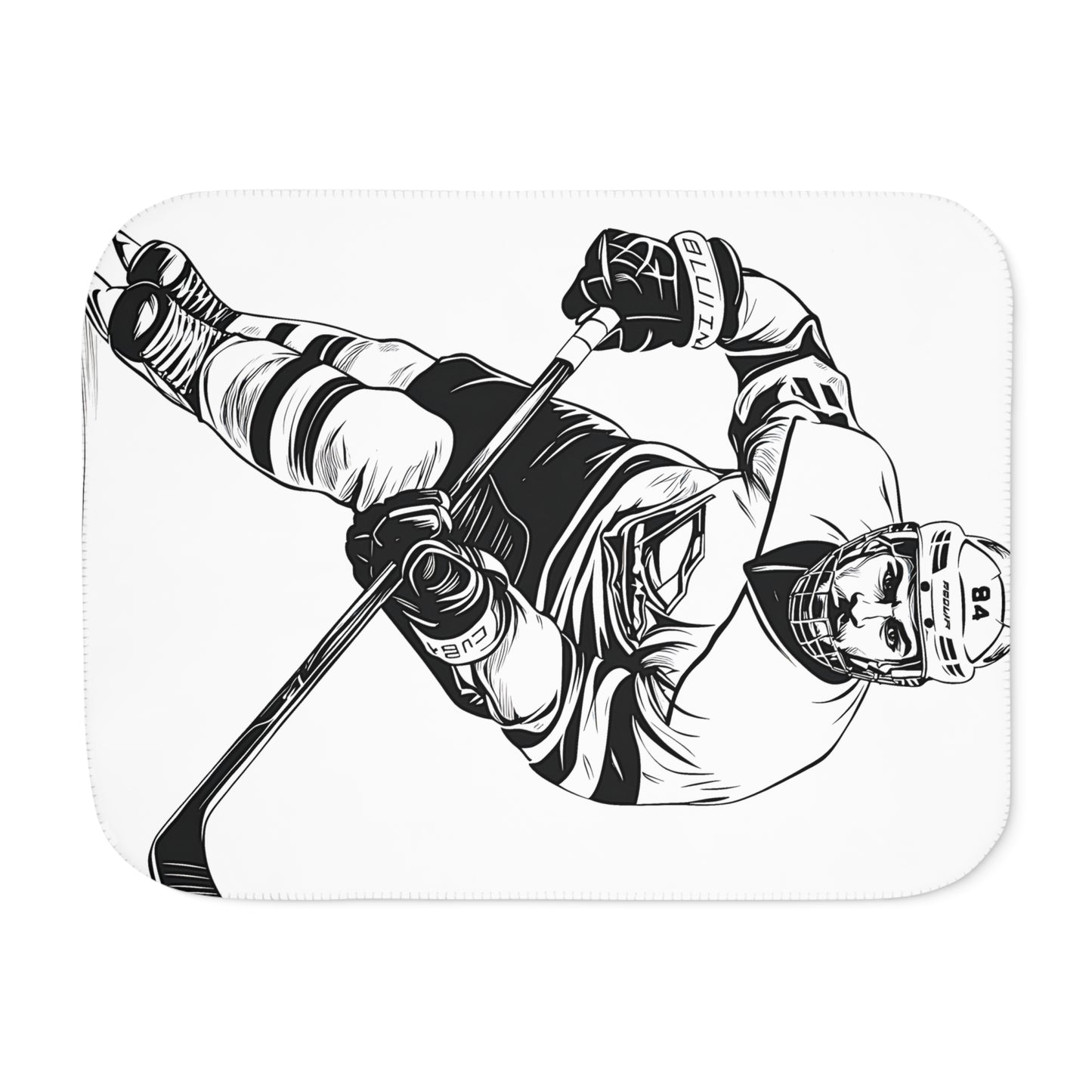 Blanket Coloring Kit with 10 Fabric Markers - Ice Hockey Player